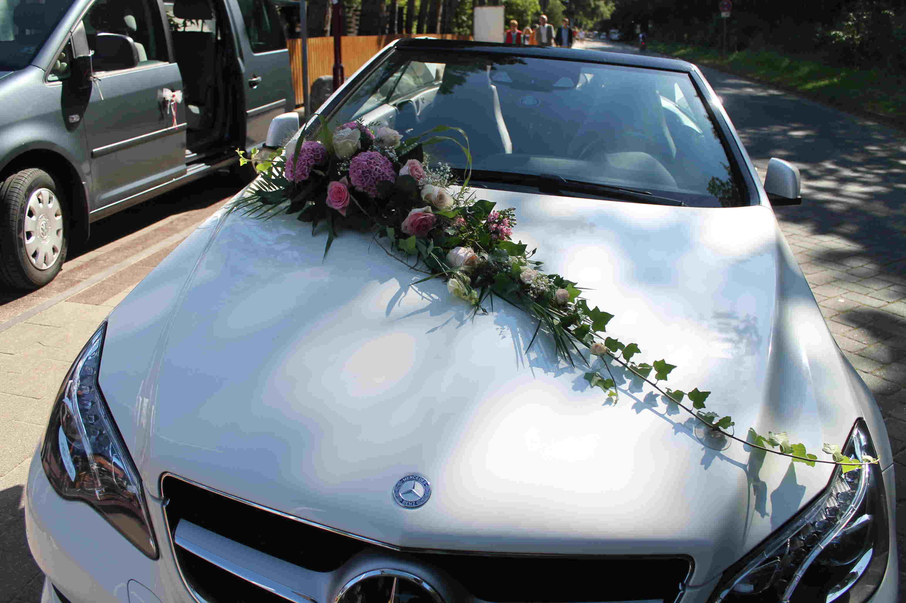 Spitze Strauß Autoschmuck Braut Paar Deko Car hochzeit Wedding